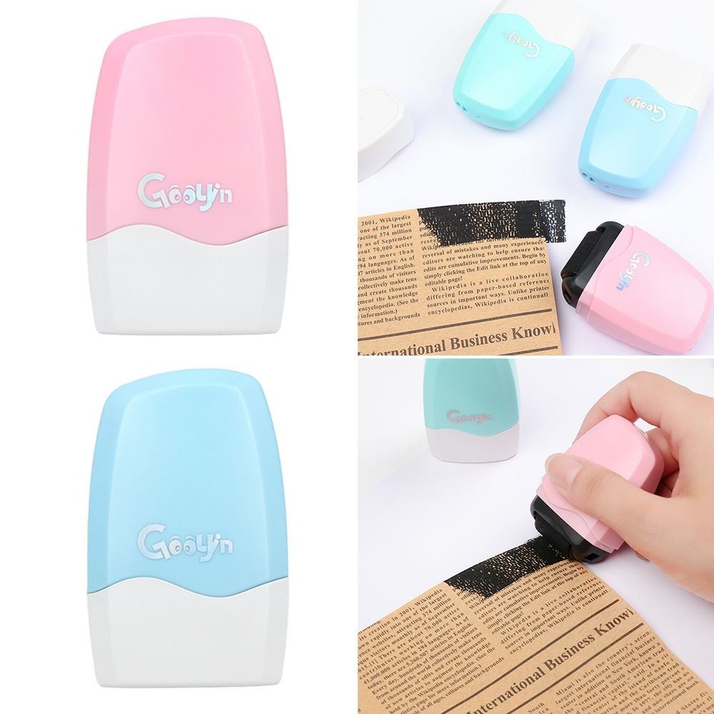 

Mini Self-Inking Seal Guard Seal Information Erase Roller Identity Cover Eliminator Roller Stamps Eliminators
