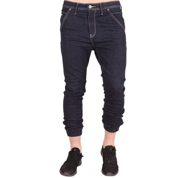 Bombboogie Celana Jeans Pria Jogger 85 Series Dark Blue Raw Hd 43J85B3DL