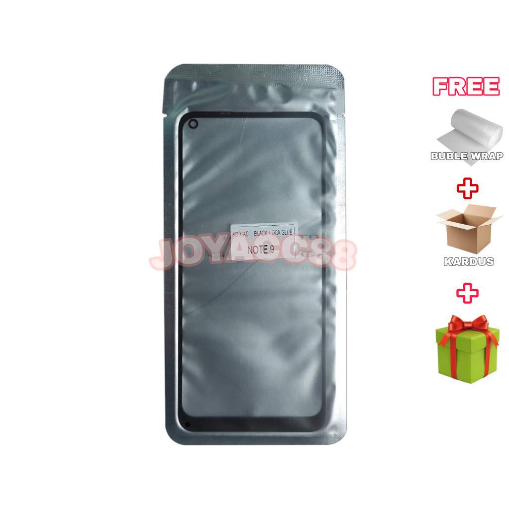 KACA LCD XIAOMI READMI NOTE 9 BLACK PLUS LEM OCA KACA LCD HP