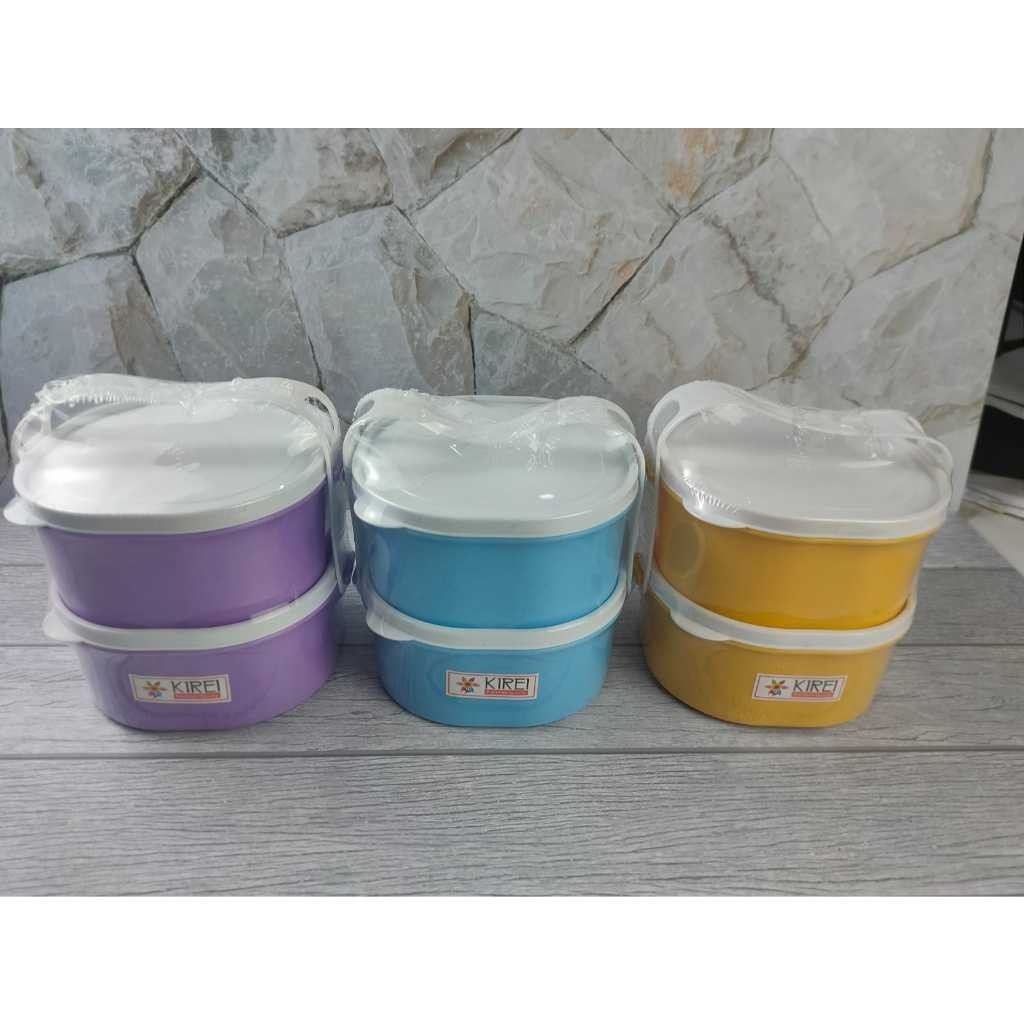 Rantang plastik 2/3 susun Gracia 1 pcs - Rantang Capucino / Rantang Rainbow Food Grade