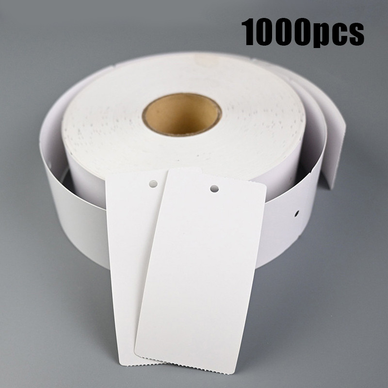 

【COD】1000pcs Hang Tag Label Putih Label Merk Baju Blank Kertas Perunggu 35x50mm