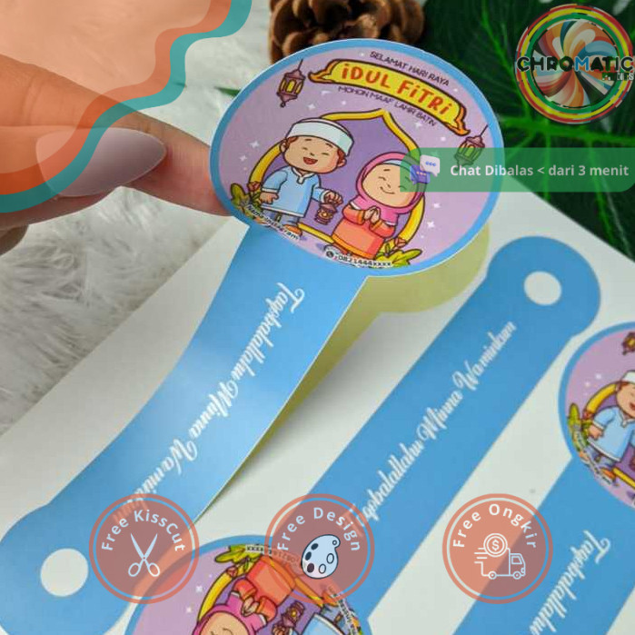 

chromatic Cetak Sticker Segel Lebaran Cetak Stiker Toples Segel Idul Fitri Chromo Free Desain