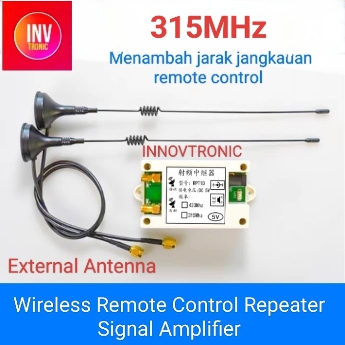 315MHz / 433MHz Wireless Remote Control Repeater Signal Amplifier - 315MHz