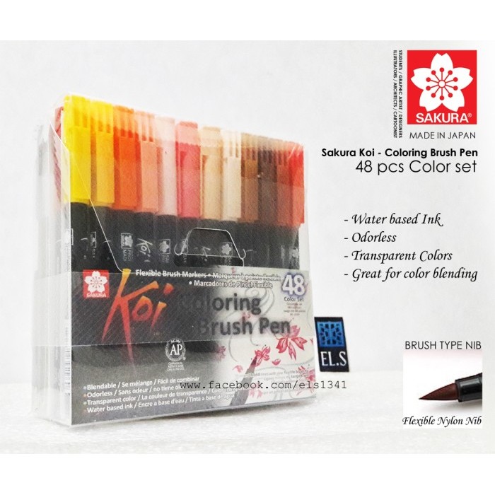 

best -Sakura Koi Coloring Brush Pen - 48 Color Set