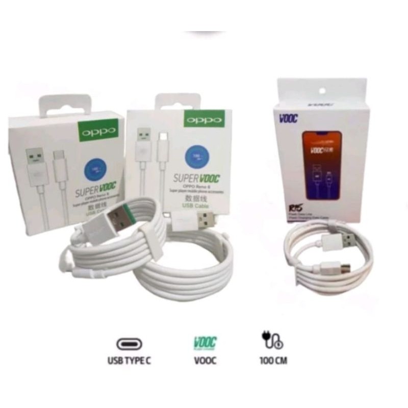 Kabel Data Oppo TYPE C USB Cable VOOC A5 2020 / A5S /A3S / A53 / Reno