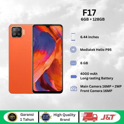 HP MURAH CUCI GUDANG/ F17/6.44 inci layar full RAM 8/ 256 GB handphone android 48+16MP HD Kamera han