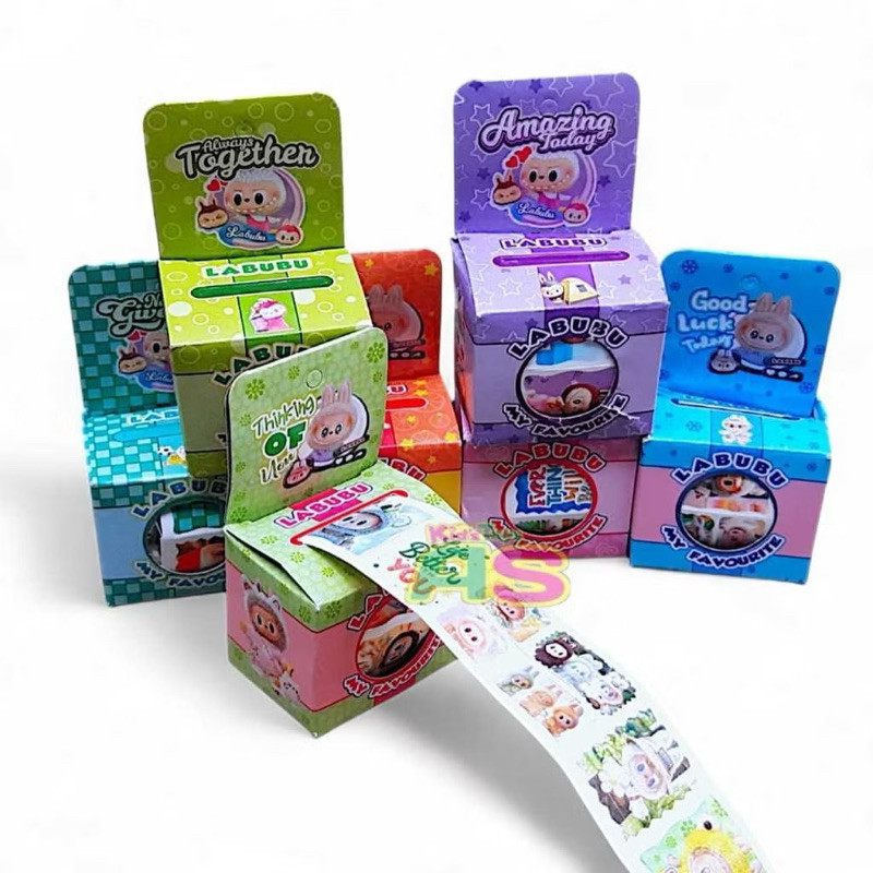 

1 PCS LABUBU STIKER ROLLING//STIKER KOTAK