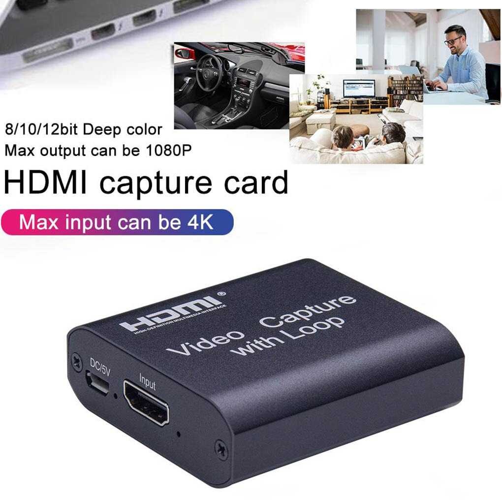 HDMI Video Capture Card Adapter Recorder Box USB 2.0 4K XSplit ALLOYSEED - MS119