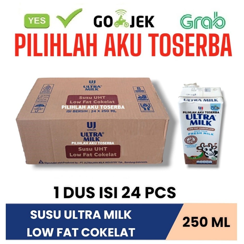 

SUSU ULTRA LOW FAT COKLAT COKELAT 250 ML - (HARGA 1 DUS ISI 24 PCS)