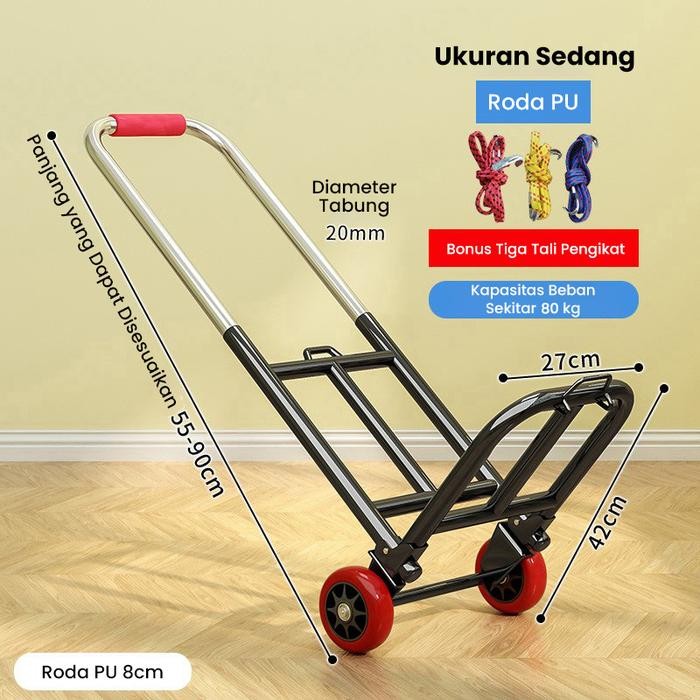Troli Lipat 100 kg / 120 kg / 180 kg  Trolley Lipat Serbaguna/ Trolley /Barang Serbaguna Luggage Car