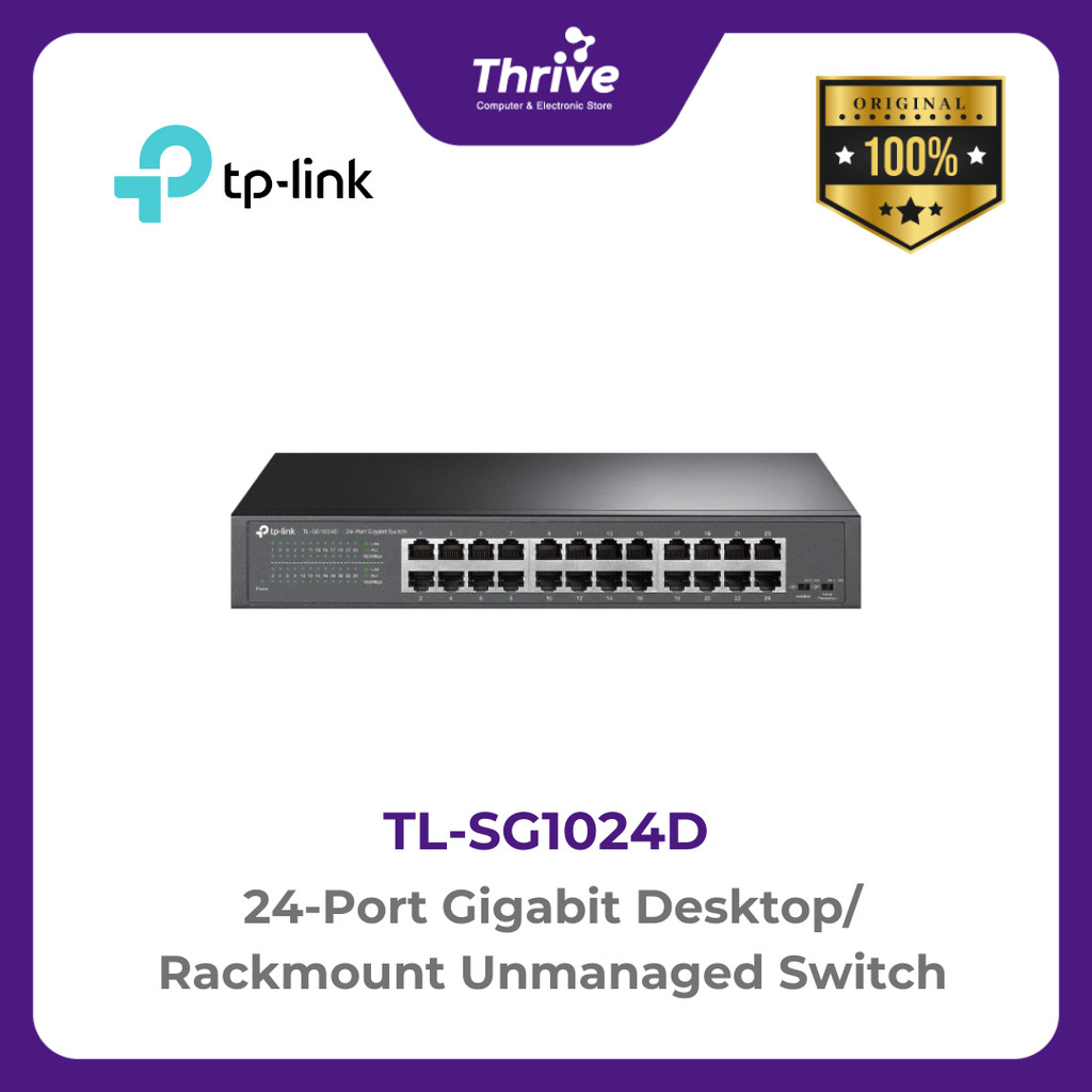 TP-LINK 24-Port Gigabit Desktop/Rackmount Unmanaged Switch