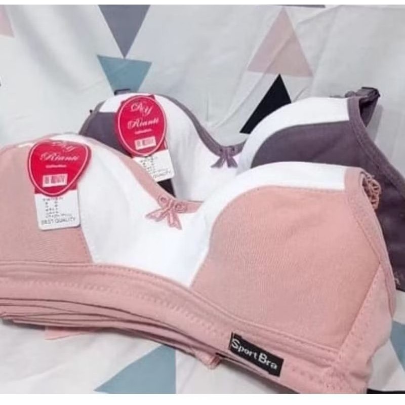 Bra Remaja Busa Tipis,Tanpa Kawat Bahan Katun,Cup A Bra Anak Sekolahan