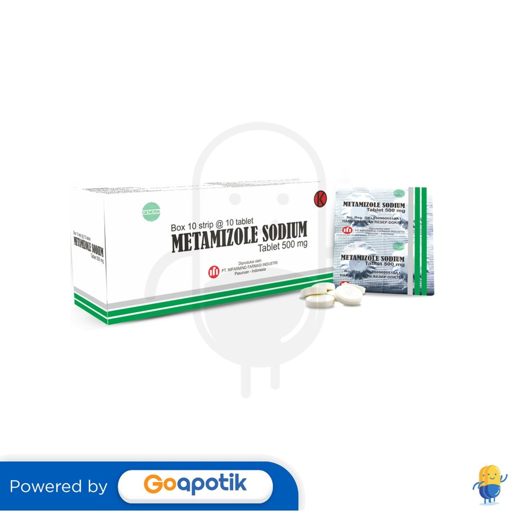Metamizole Sodium Imfarmind 500 Mg Box 100 Tablet