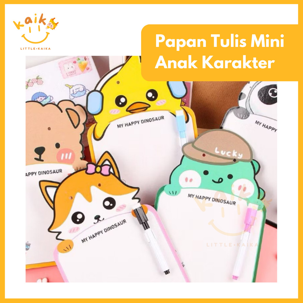 

LITTLE KAIKA | AT26 Papan Tulis Mini Anak Karakter Lucu / Papan Tulis Anak Free Spidol Bisa Dihapus Dan Tali Gantung / Papan Tulis Mini