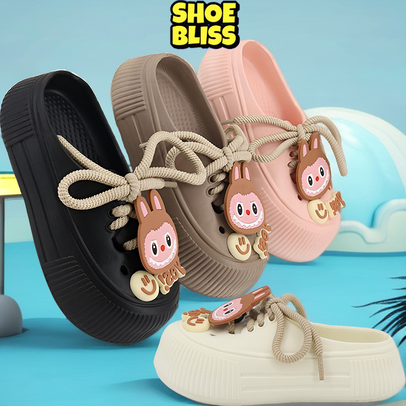 ShoeBliss Sandal Labubu Sandal Anak Perempuan Sendal Selop Anak Cewek Lucu Ukuran: 24-35