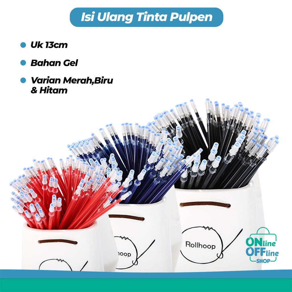 

Isi Ulang Tinta Pulpen Gel Peluru Jarum Refill Tinta Pena Cair 309