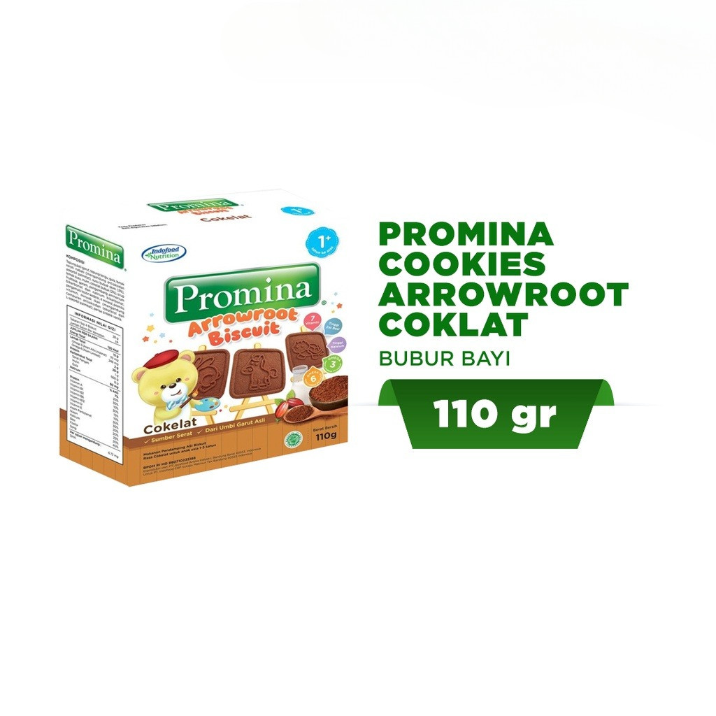 Promina Cookies Arrowroot Biskuit Coklat Snack Bayi 110 gr