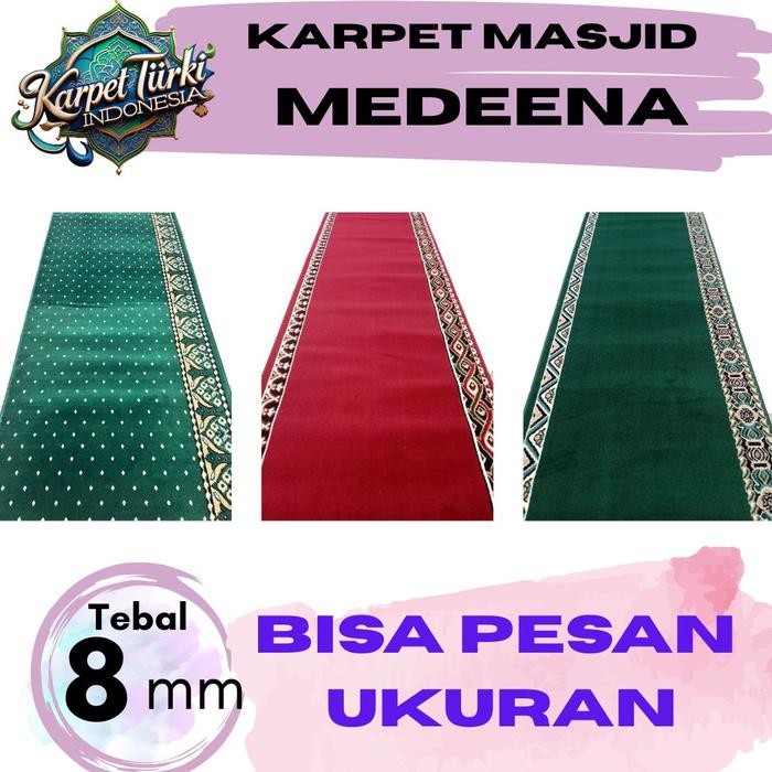 Karpet Masjid Medeena per Roll 6 meter Tebal 8 mm - Sajadah Musholla
