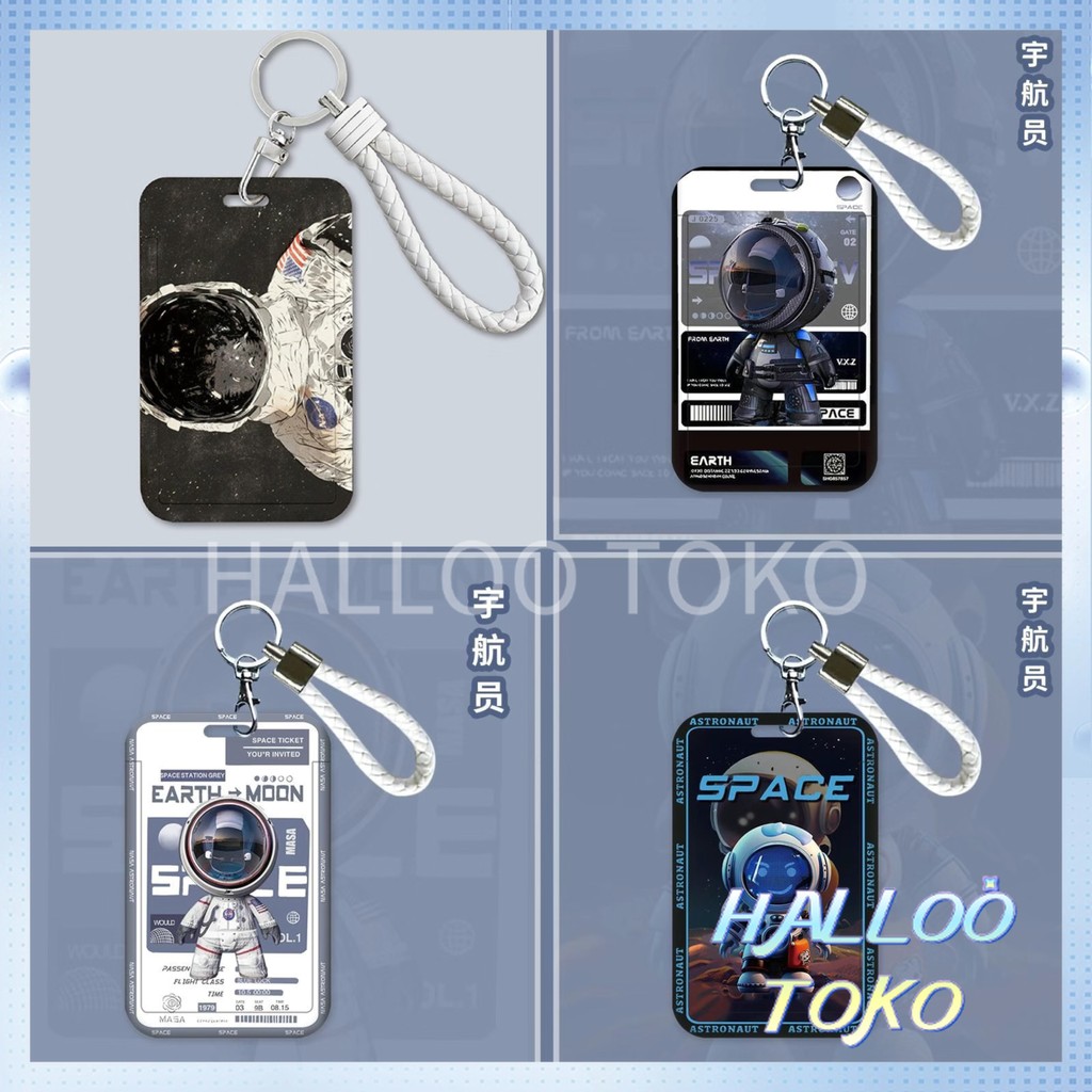 

【Diskon Lebaran】ID CARD HOLDER MOTIF KAWAII TEMPAT KARTU PHOTOCARD PHOTO CARD Pelindung + Tali,Angkasawan Angkasa