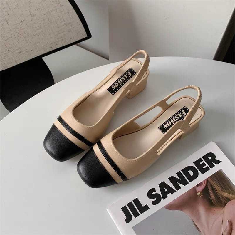 Jackson TG1657 Sandal Wedges Wanita Slop Gesper Ujung Terbuka