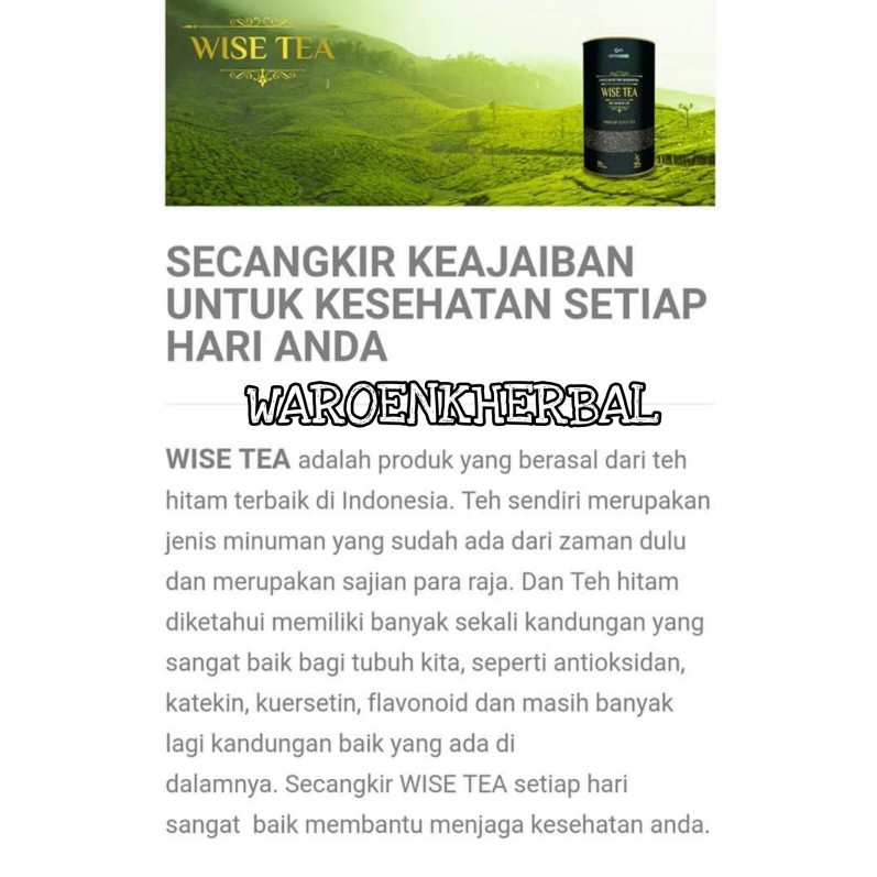 Wise Tea Infinesse - detoks - kolesterol - oksidasi black tea herbal