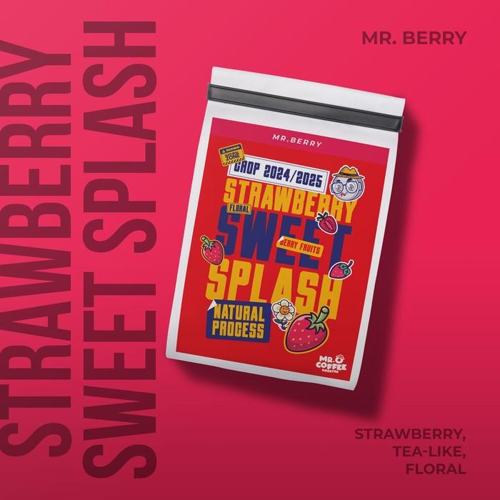 

Kopi Arabika Strawberry Sweet Splash Specialty coffee arabika - 100gr, Biji sangrai