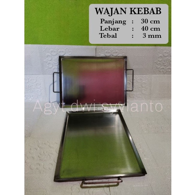 wajan stainless wajan kebab 30x40 cm