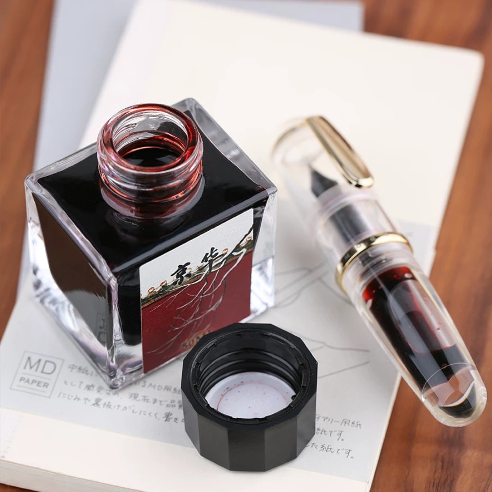 

MAJOHN 50ml Fountain Pen Ink Cartridge Refill Glass Bottled Ink Various Color Fountain Pen Stationery Office School Supplies