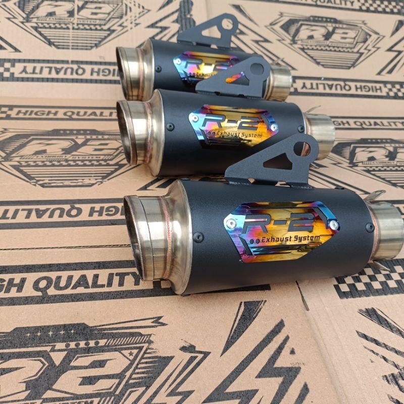 Silincer  Knalpot Racing R2 Muffler Type MP2 Black - R2 Muffler