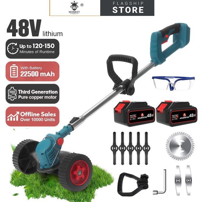 promo  tokoh SALE New 48V Mesin Pemotong Rumput Listrik Elektrik Mesin Rumput Cordless Pemotong Rump