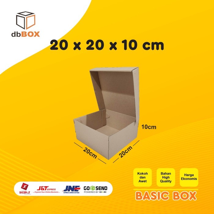 

BOX KUE 20x20x10 cm kardus die cut, untuk kue hampers gift box Kardus Murah|KARDUS DIE CUT | KARDUS PACKAGING