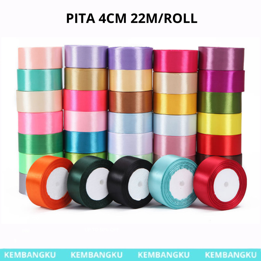 

Pita Satin 4CM ribbon 22 meters/roll
