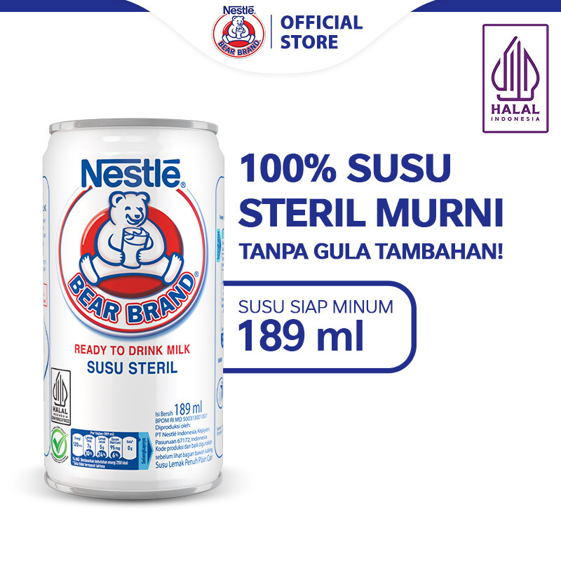 

BEAR BRAND Susu Kaleng Susu Beruang Susu Steril 189ml - BON