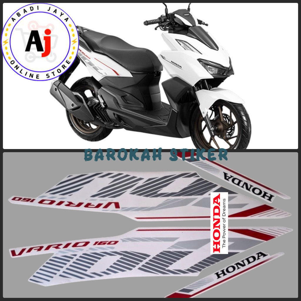 Striping stiker Honda Vario 160 2023 2024 CBS Putih Full list body