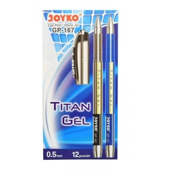 

PULPEN TITAN GEL JOYKO 1 PACK [GP-167/12 PCS] / PULPEN 1 PACK JOYKO / PULPEN GEL 1 PACK / BOLPOIN JOYKO 1 PAK GEL / BOLPOINT 1 PACK MURAH / BALPEN / PULPEN JEL 1 PAK / PULPEN TINTA HITAM / PENA 1 LUSIN / JOYCO [0.5MM]