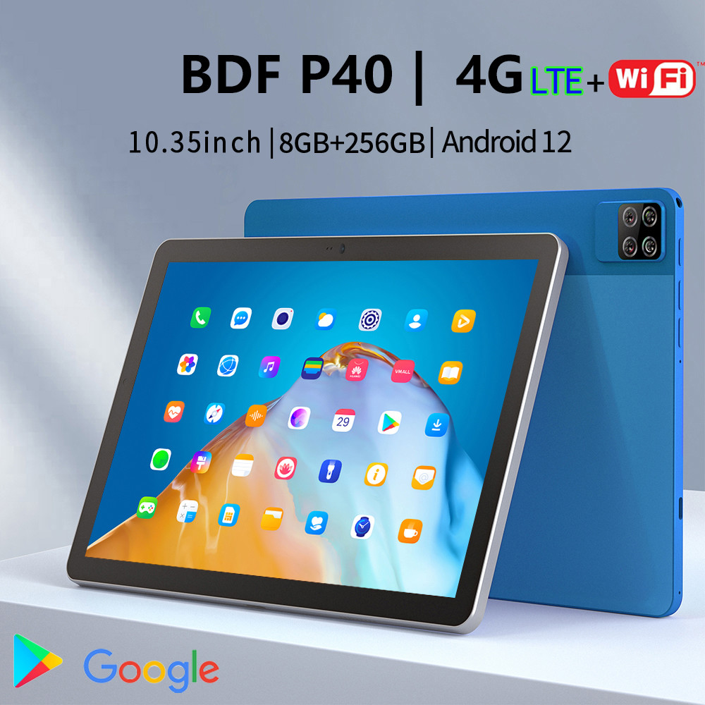 Global Firmware Original BDF P40 Delicate Ai CPU 8GB+256GB Octa Core Android 12 ,10.35 In  HD LCD Sc