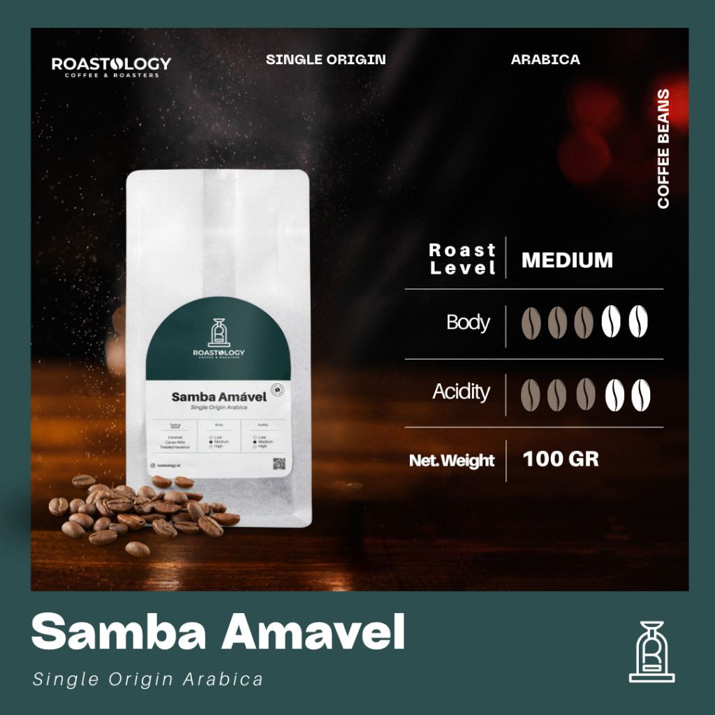 

Brazil Arabica 100gr Biji Kopi Coffee Beans