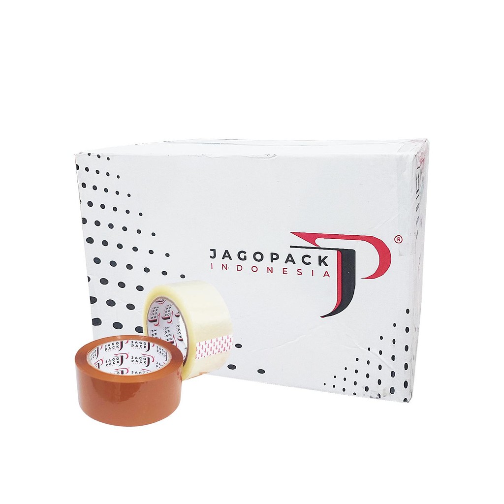 

Lakban Packing Bening-Coklat-Campur 45 mm x 90 Yard Isi 72 Roll dari Jago Pack Indonesia