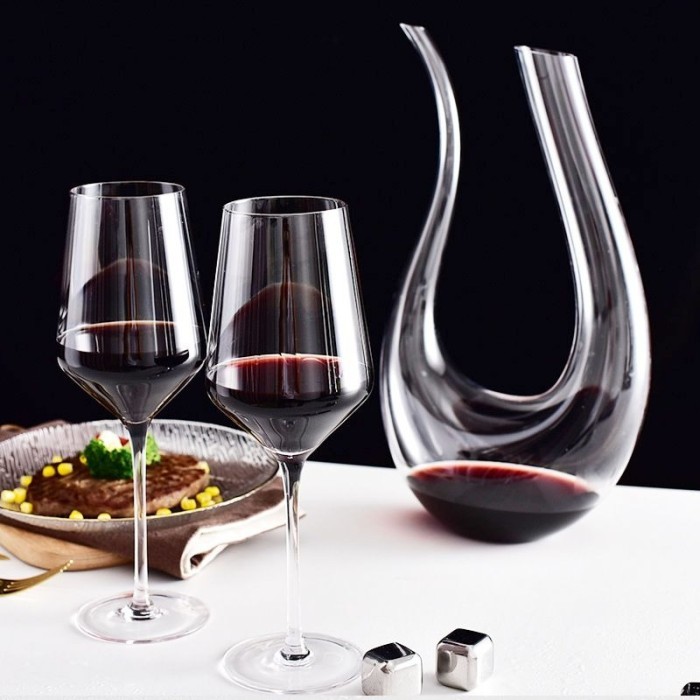 

U SHAPED DECANTER WINE - GELAS WINE SET //26
