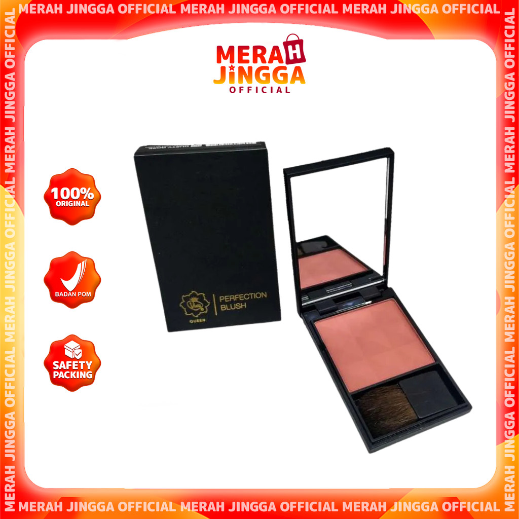 Viva Queen Perfection Blush - Blush On - Blush - Perona Pipi | Merah Jingga Official