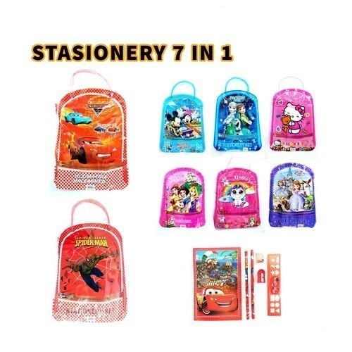 

Stationary Set 7 in 1 Free Bag Alat Tulis Anak Sekolah Buku Pensil