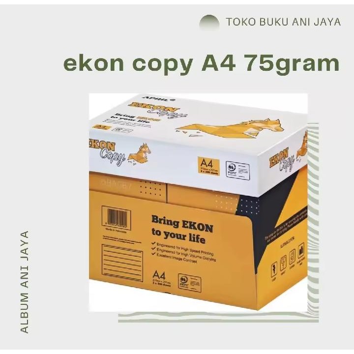 

KERTAS HVS EKON A4 (1 DUS ISI 5 RIM)