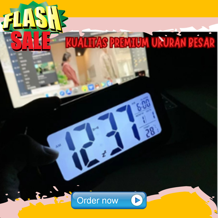 Jam Meja Alarm Digital Estetik Jam Meja Smart Alarm Clock Jam Weker Meja Belajar Alarm Aesthetic