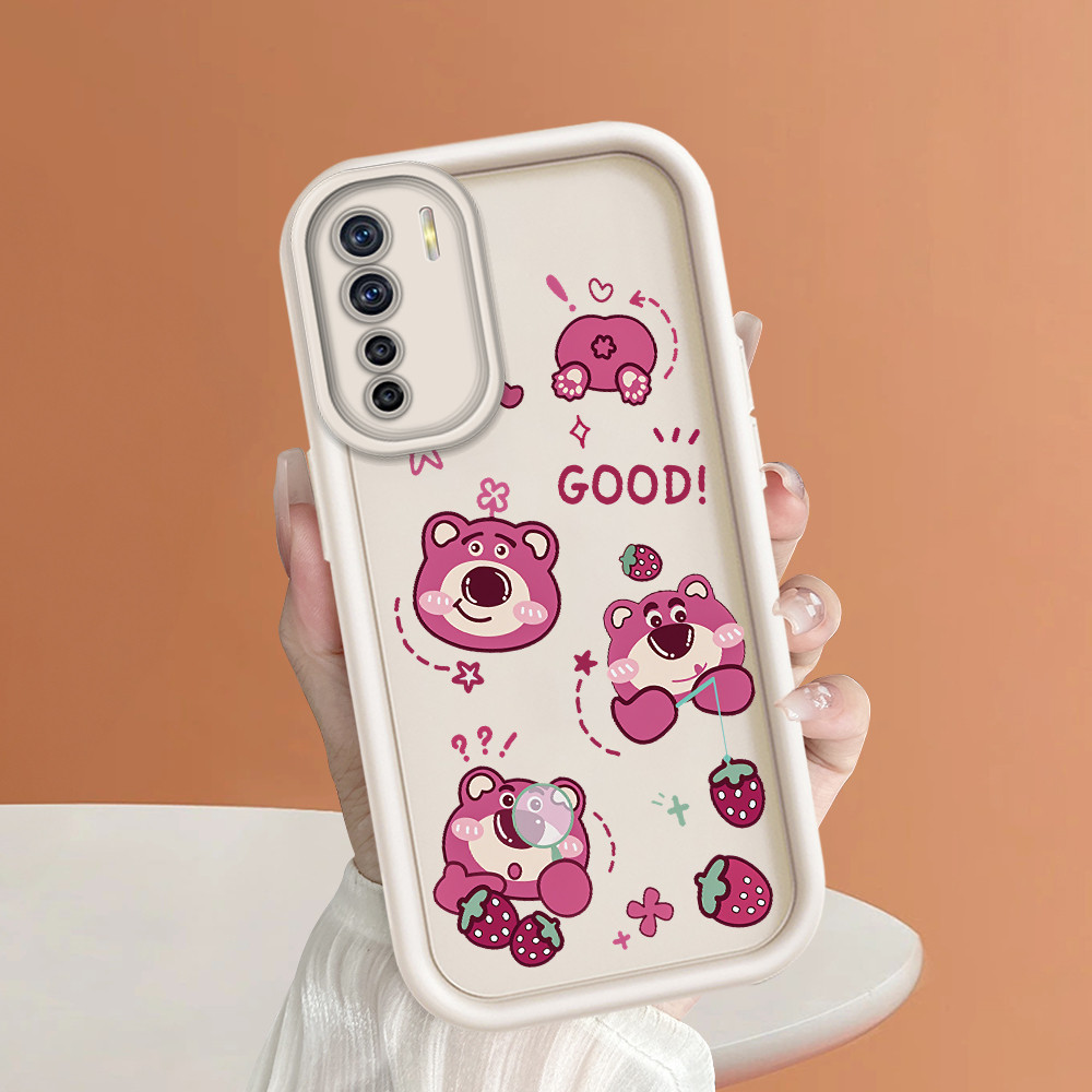 Casing Hp Untuk OPPO Reno3 A91 Phone Case Cesing Soft Cover Lotso 2068 Mode Kesing Cream Cassing