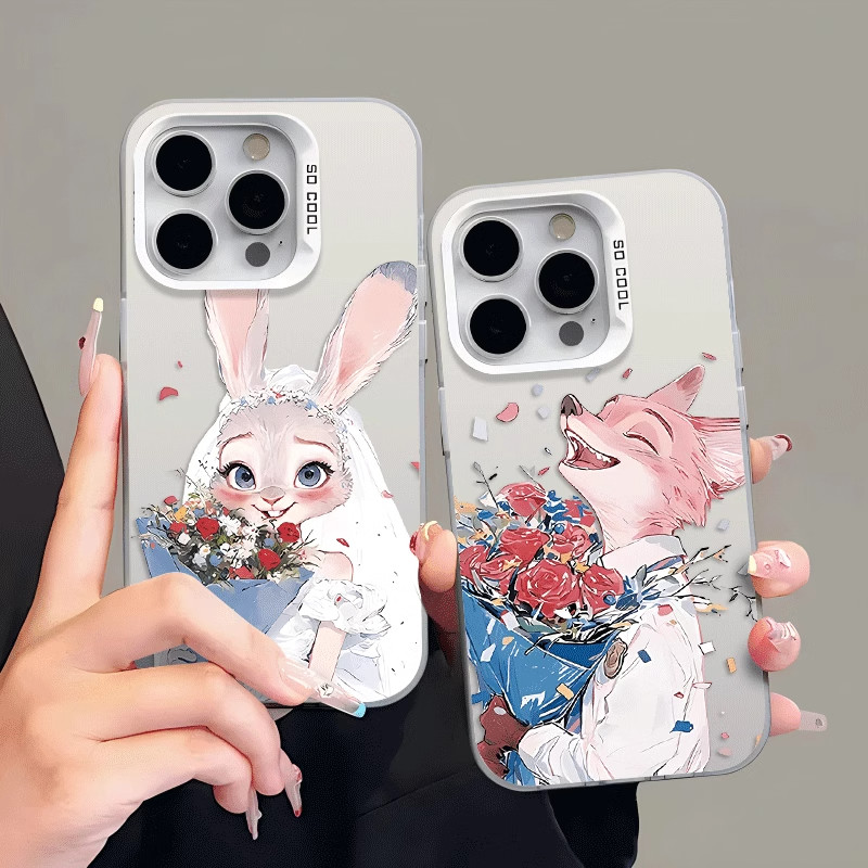 Casing hp ponsel Judy Nick pasangan lucu cocok untuk iPhone 15 15 Pro 15 Pro Max 15 Plus XR X 16 pro