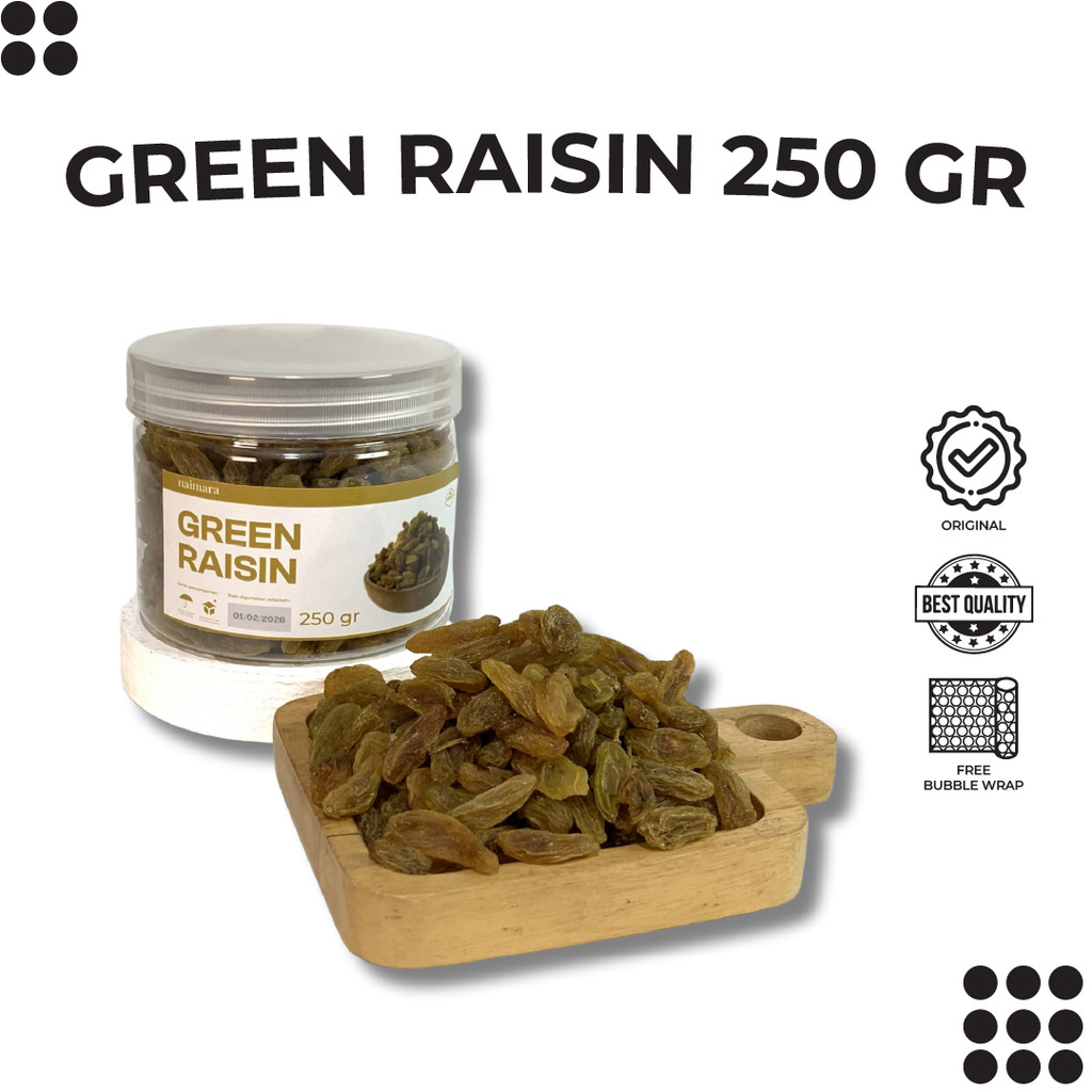 

KISMIS GREEN RAISIN ORIGINAL 250GR KISMIS HIJAU PREMIUM OLEH OLEH HAJI DAN UMROH