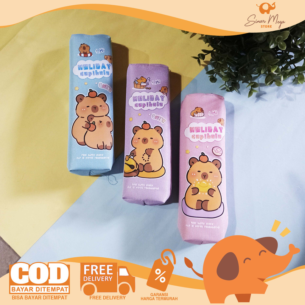 

Fancy Tempat Pensil Holiday Capybara 7655 - Pencil Case Kapibara Murah Berkualitas