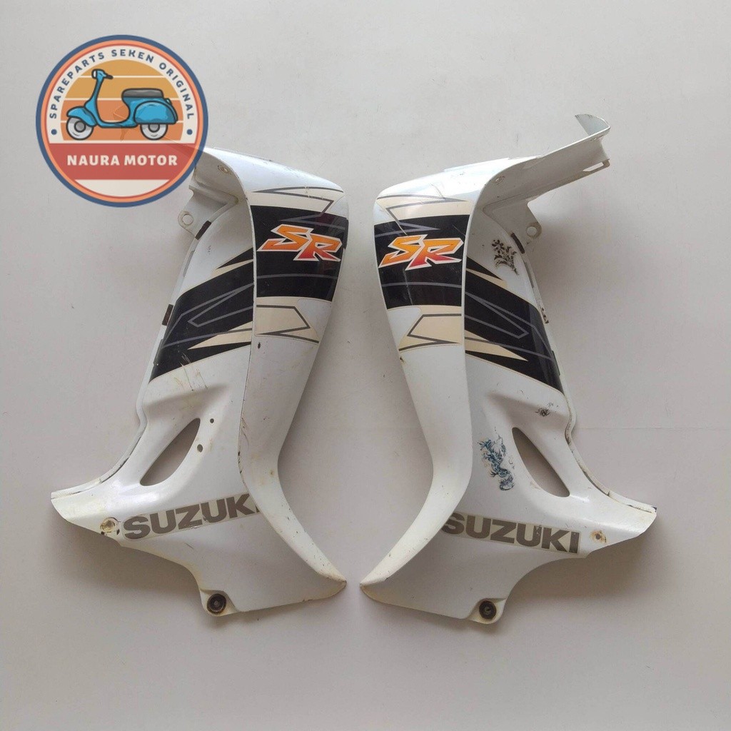 SAYAP SUZUKI SMASH NEW 110 R SR NR PUTIH ORIGINAL BEKAS SAYAP SAMPING SMASH NEW SR NR 110 SEKEN ORI