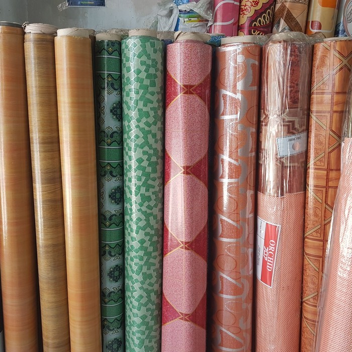 (FYA)Perlak Happy Fun 122cm X 15 Meter Karpet Tikar Alas Plastik Meteran Perlak Meja Lantai