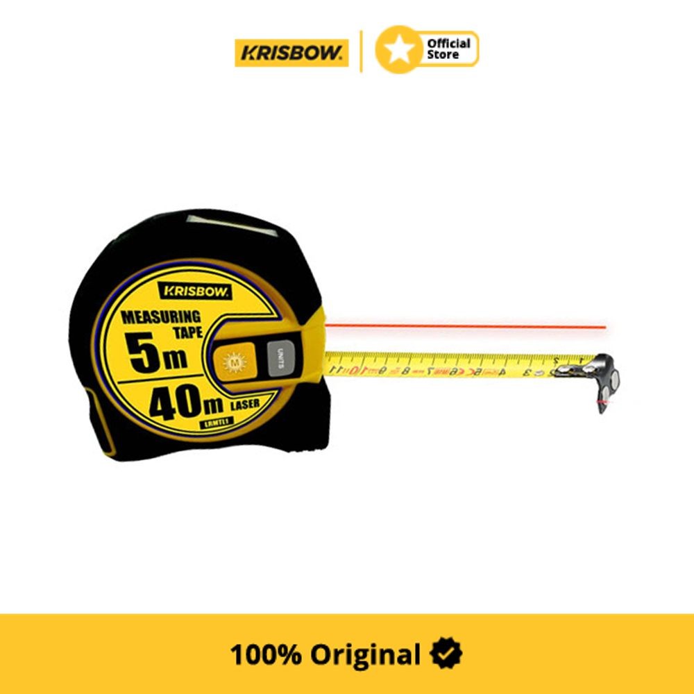 Krisbow LRMTL1 Meteran Roll 5M dengan Laser 40M